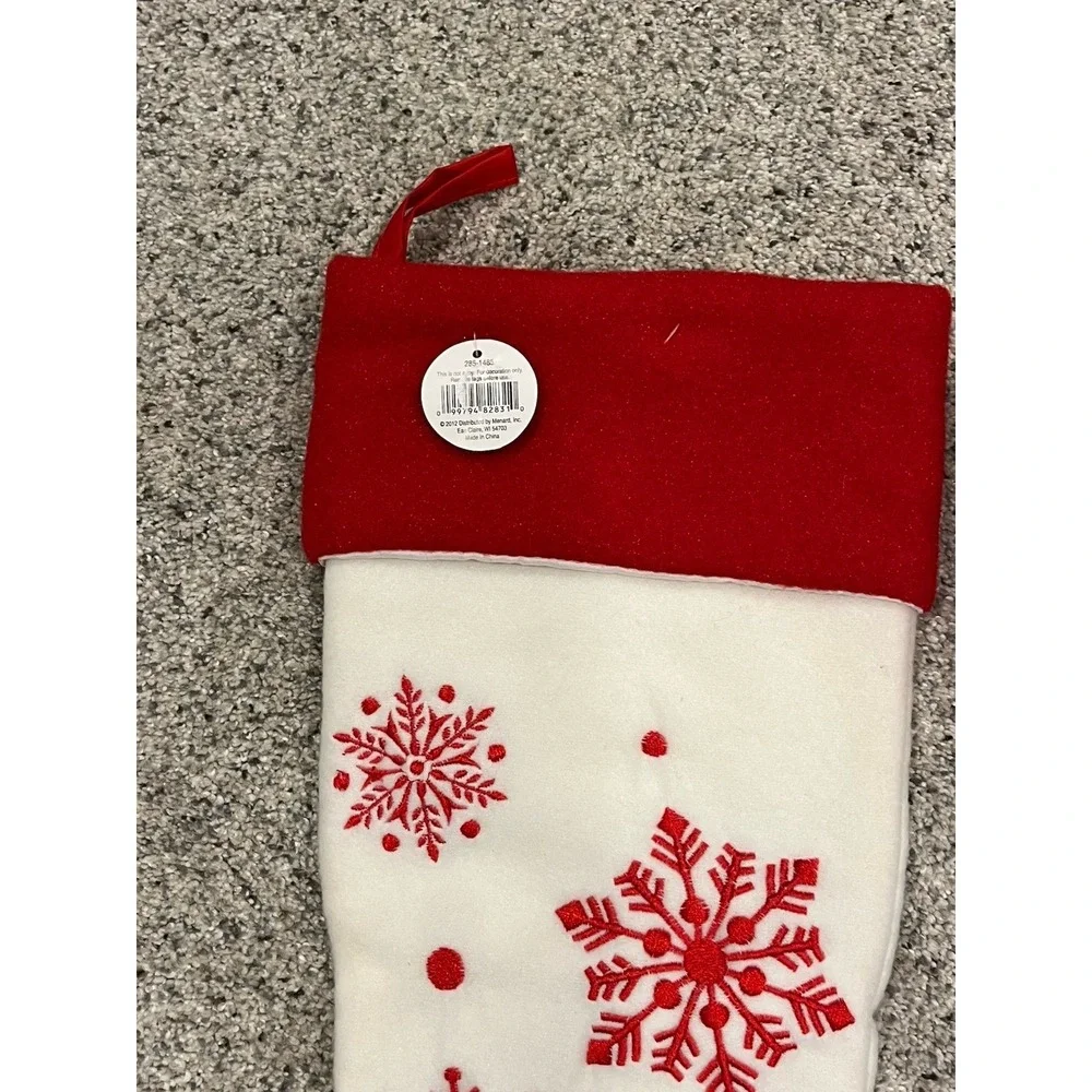 Christmas Stockings By‎ Enchanted Forest White & Red 18